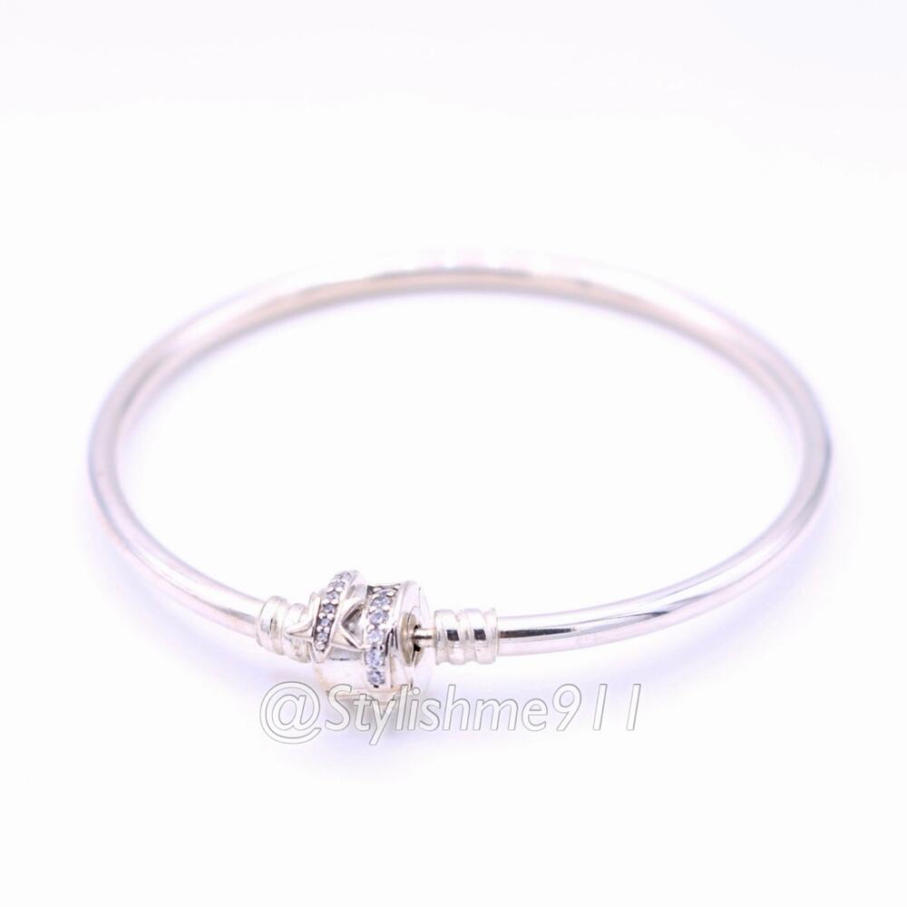 Authentic Pandora Moments Sparkling Shooting Star Bangle Bracelet